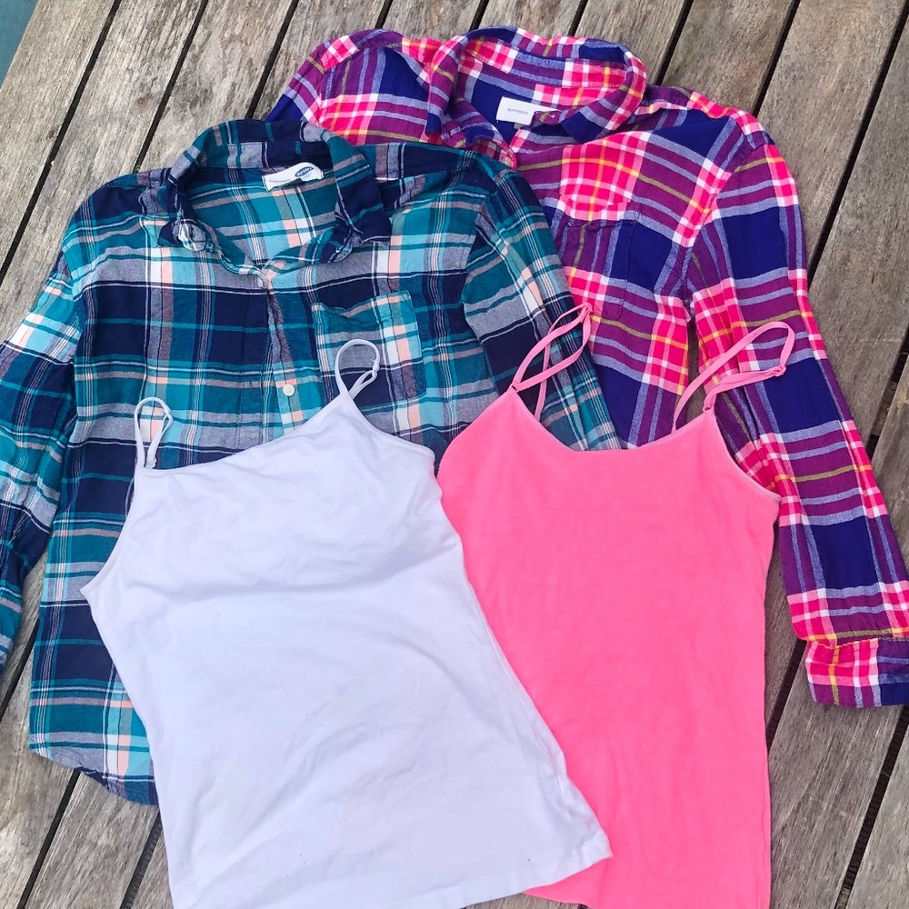 Girl's Old Navy Plaid Shirt Bundle